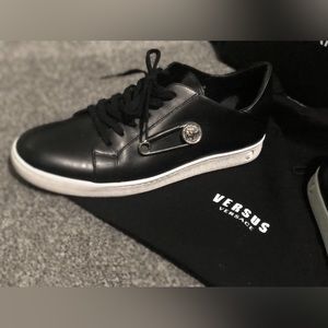 Versus Versace Black Safety Pin Sneakers